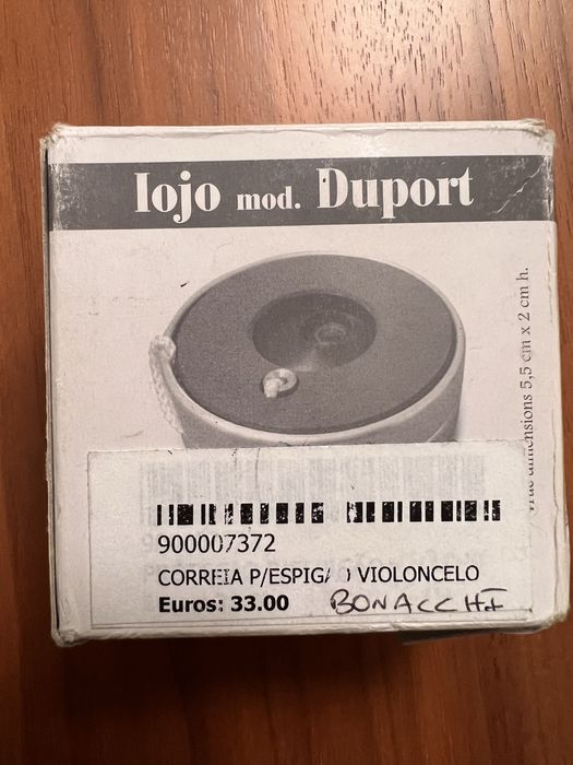 Apoio de espigão de violoncelo, com fita