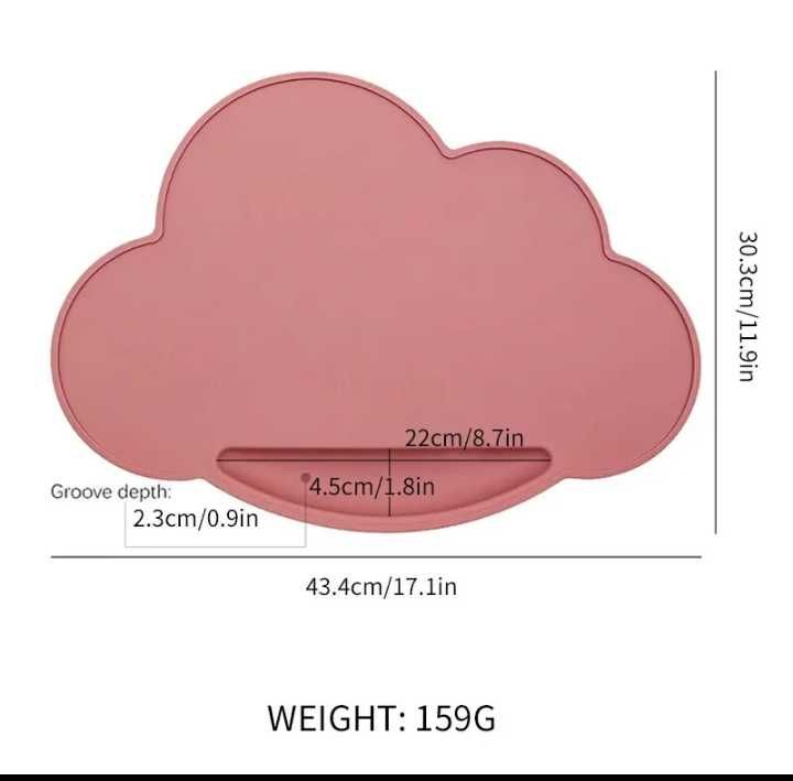 силиконовый коврик облако для детей детский