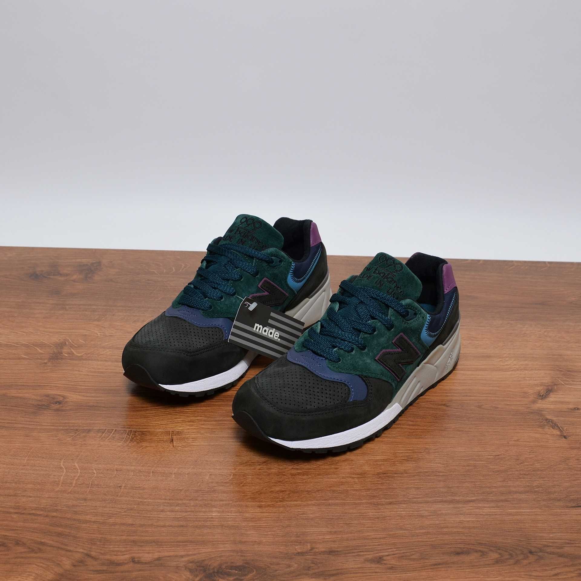 New Balance 999 Made in USA Green Black Purple оригинал 41 / 26см