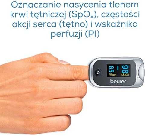 Nowy Markowy Pulsoksymetr Medyczny Napalcowy Beurer PO 40