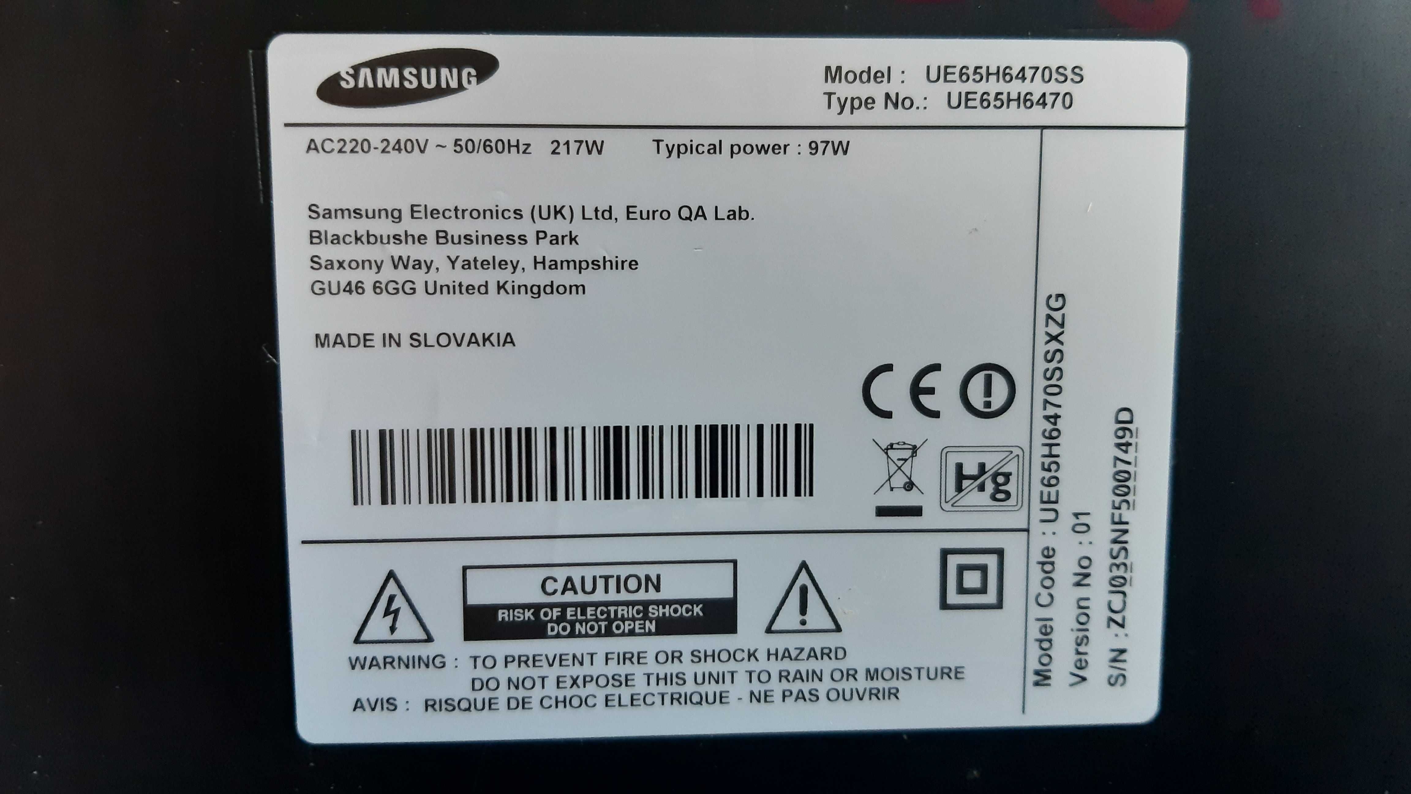 65" SAMSUNG UE65H6470SS , гарантія 6 місяців!!!