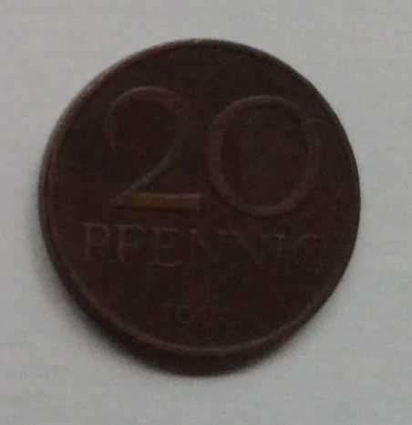 Monety niemieckie PFENNIG fenigi 1 fenig 5, 10, 20, 50 fenigów DDR NRD