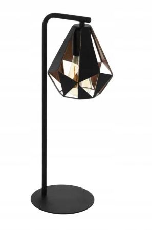 Lampka Stołowa Eglo Carlton Czarny 60 W, Lampka Nocna