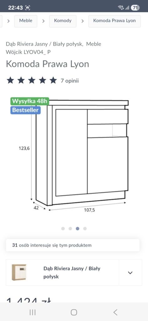 Meble do salonu białe
