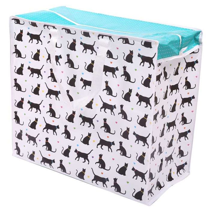 Saco de armazenamento com motivos de gatos