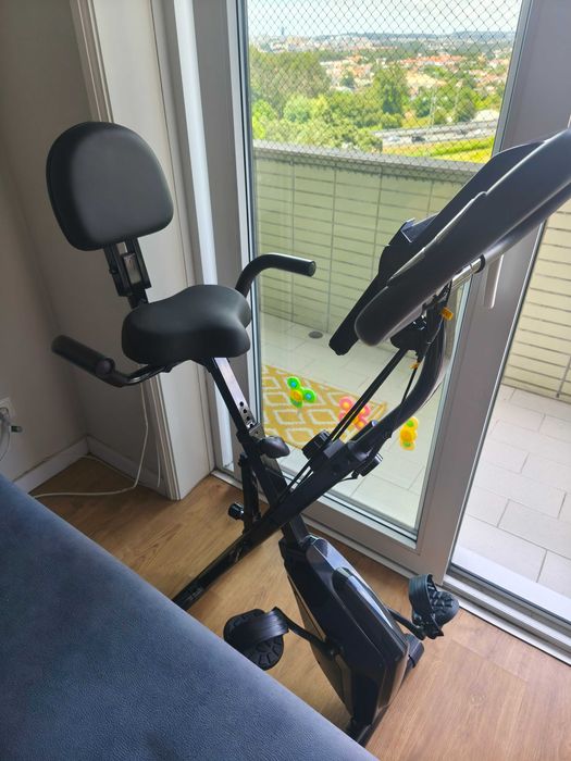 Bicicleta Magnética BIGZZIA Dobrável X-Bike 3 Em 1 Ajustável
