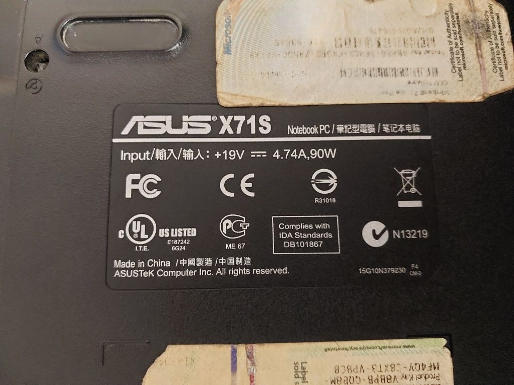 Ноутбук Asus X71Sr