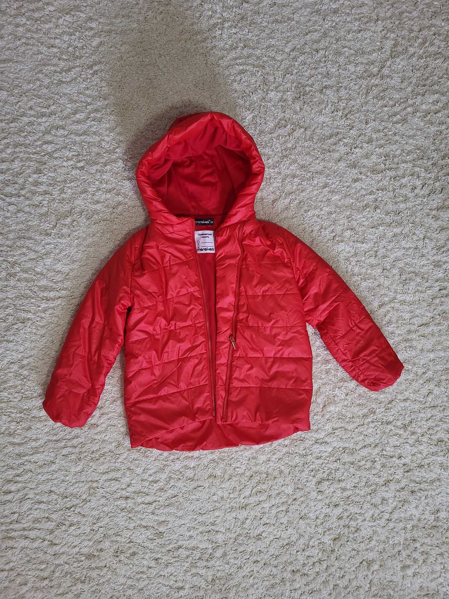 Стильна куртка Marakas на дівчинку демі сезон 134 Червона
