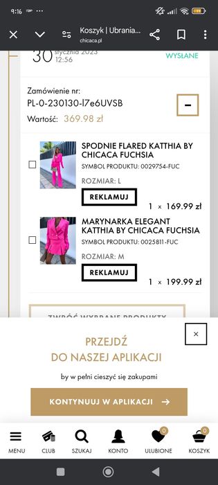 Nowy komplet damski w ślicznym kolorze fuksji rozmiar M/L