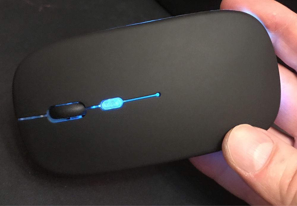 Беспроводная мышь двух режимная с подсветкой