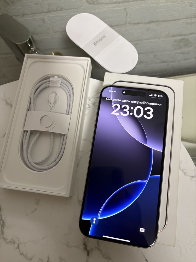 Iphone 16 pro max 256gb  titanium батарея 100% на гарантiї