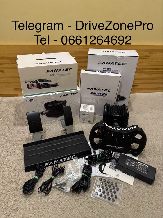 Fanatec CSL DD + McLaren GT3 V2 + CSL Elite Pedals + Boost Kit 180