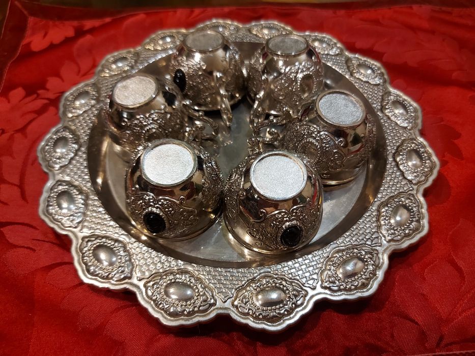 Мельхиоровый кофейный набор Европа