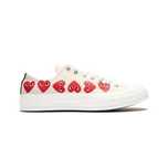 Кеди Converse x Comme Des Garcons Play Red Multi Hearts Low Top White