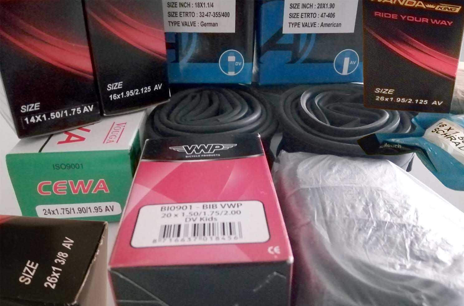 Câmaras de ar para pneu de bicicleta