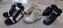 Zestaw 3 pary sneakersy botki damskie na koturnie rozm.38