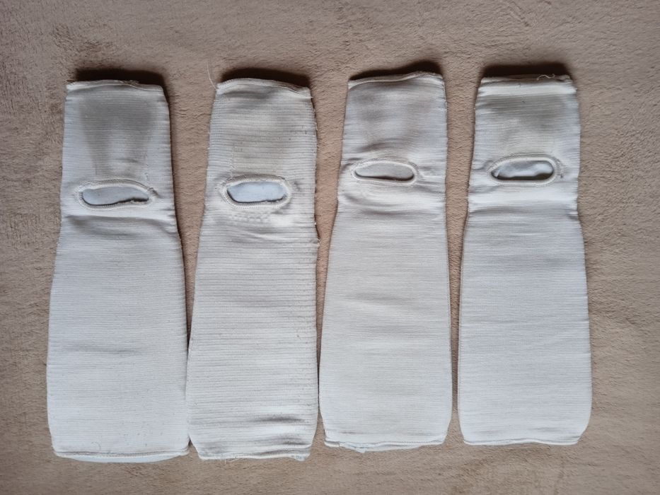 Боксёрские перчатки 6 oz+защита голени+футбольные щитки+наколенники