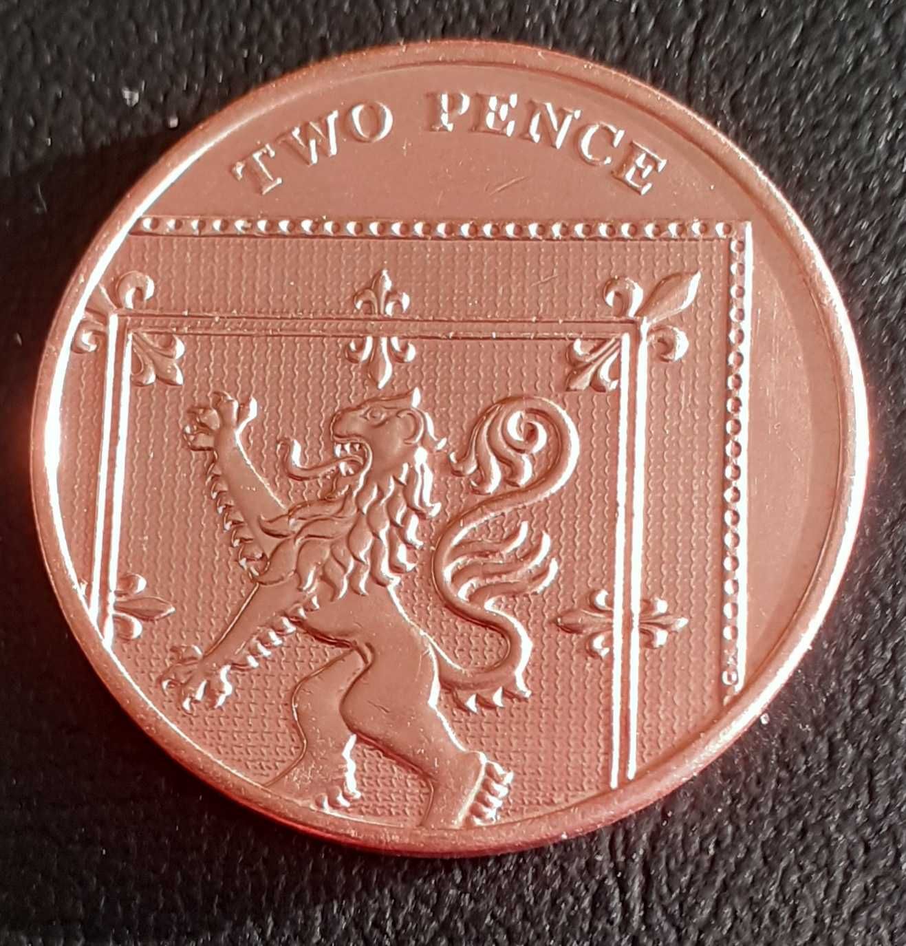 Moneta 2 pensy 2014 r Elżbieta II