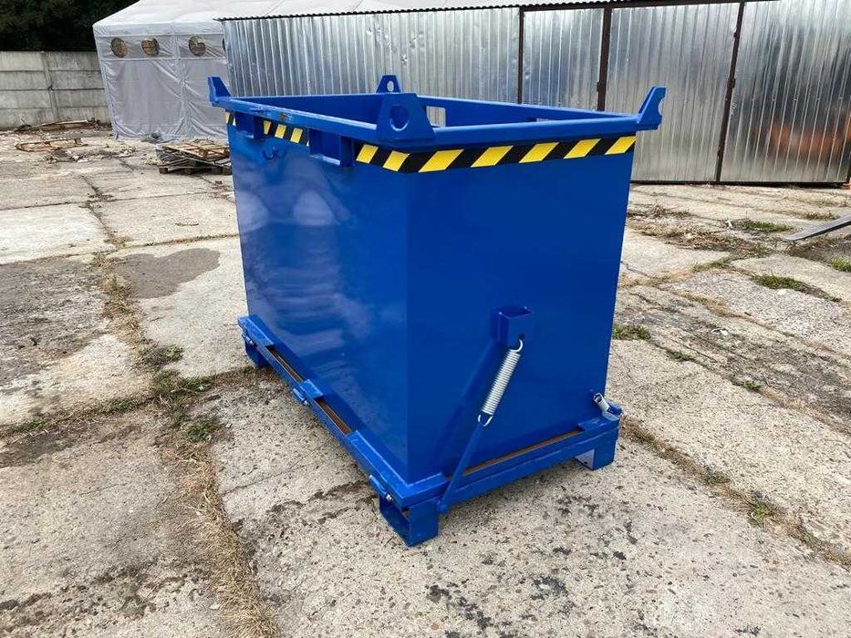 Kontener z otwieranym dnem 1000L, PMDB, do dźwigów, wózków PROMOCJA