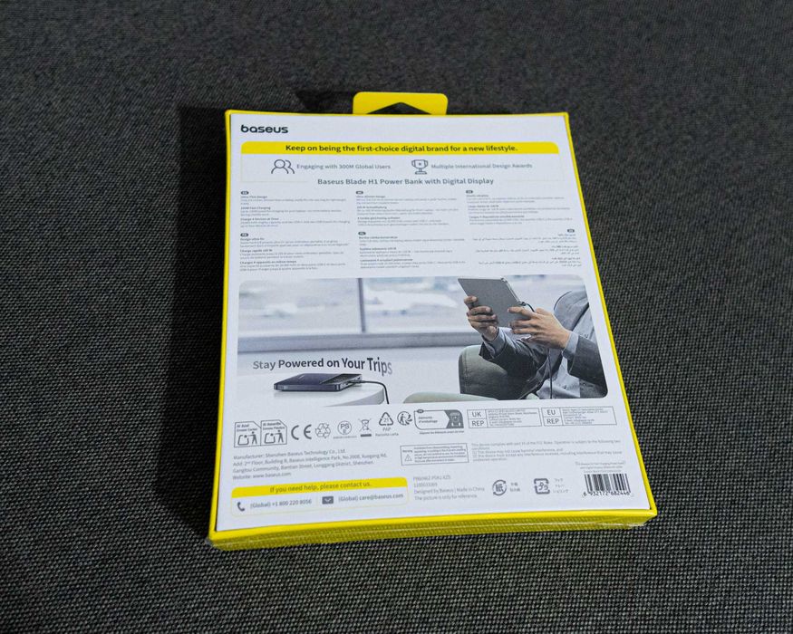 (НОВИЙ) Павербанк Baseus Blade 20000mAh 100W HD Edition Black