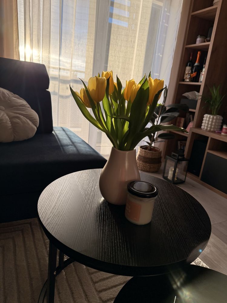Stoliki okrągłe loft czarne