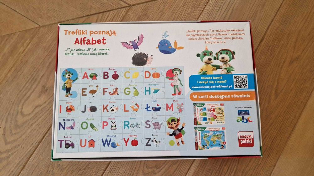 Trefl Puzzle "Trefliki poznają alfabet", układanka edukacyjna