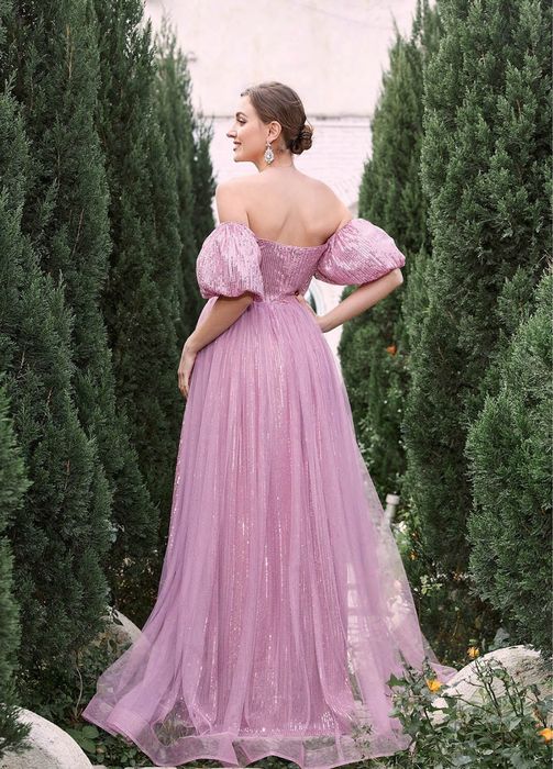 Сукня максі з паєтками для вагітної фотосесії