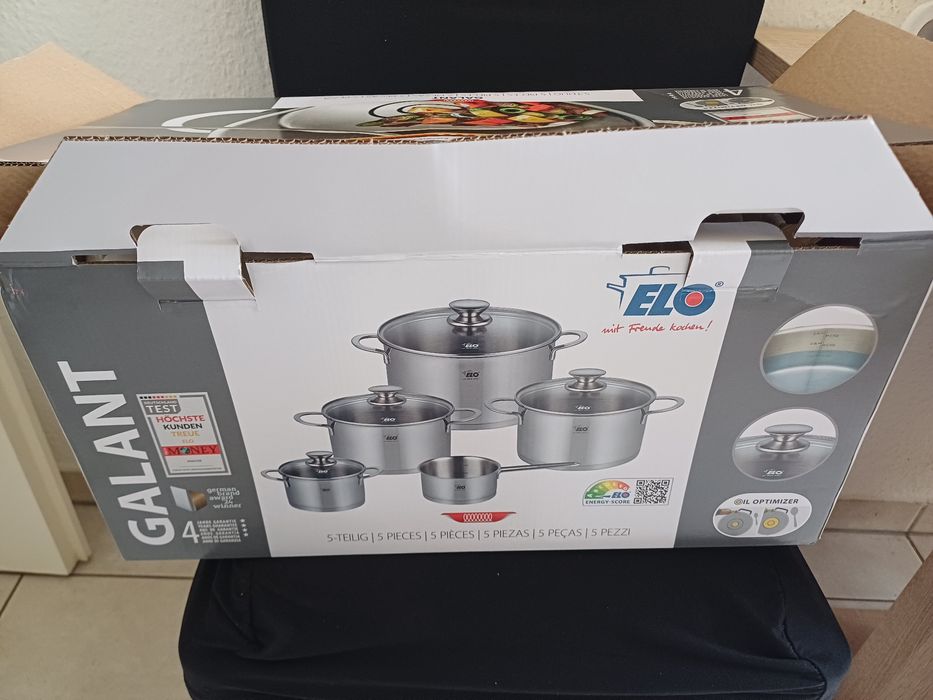 Garki komplet z pokrywkami 9 el.