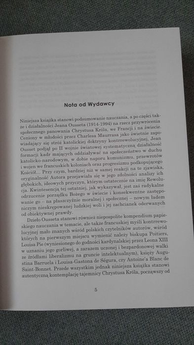 Jean Ousset Aby On królował! O społecznym panowaniu Chrystusa