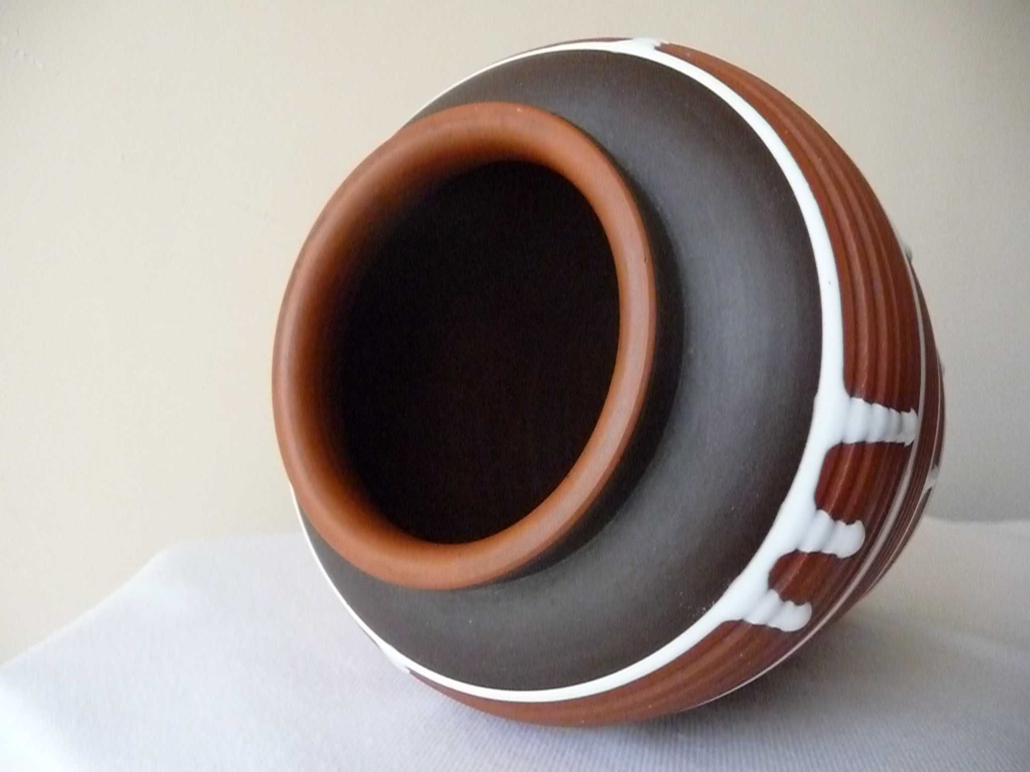 Niemcy, wazon ceramiczny SCHLOSSBERG lata 50-te FAT LAVA.