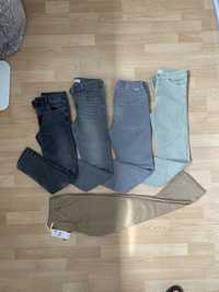 Komplet jeansy Zara, Mango 152cm 5szt