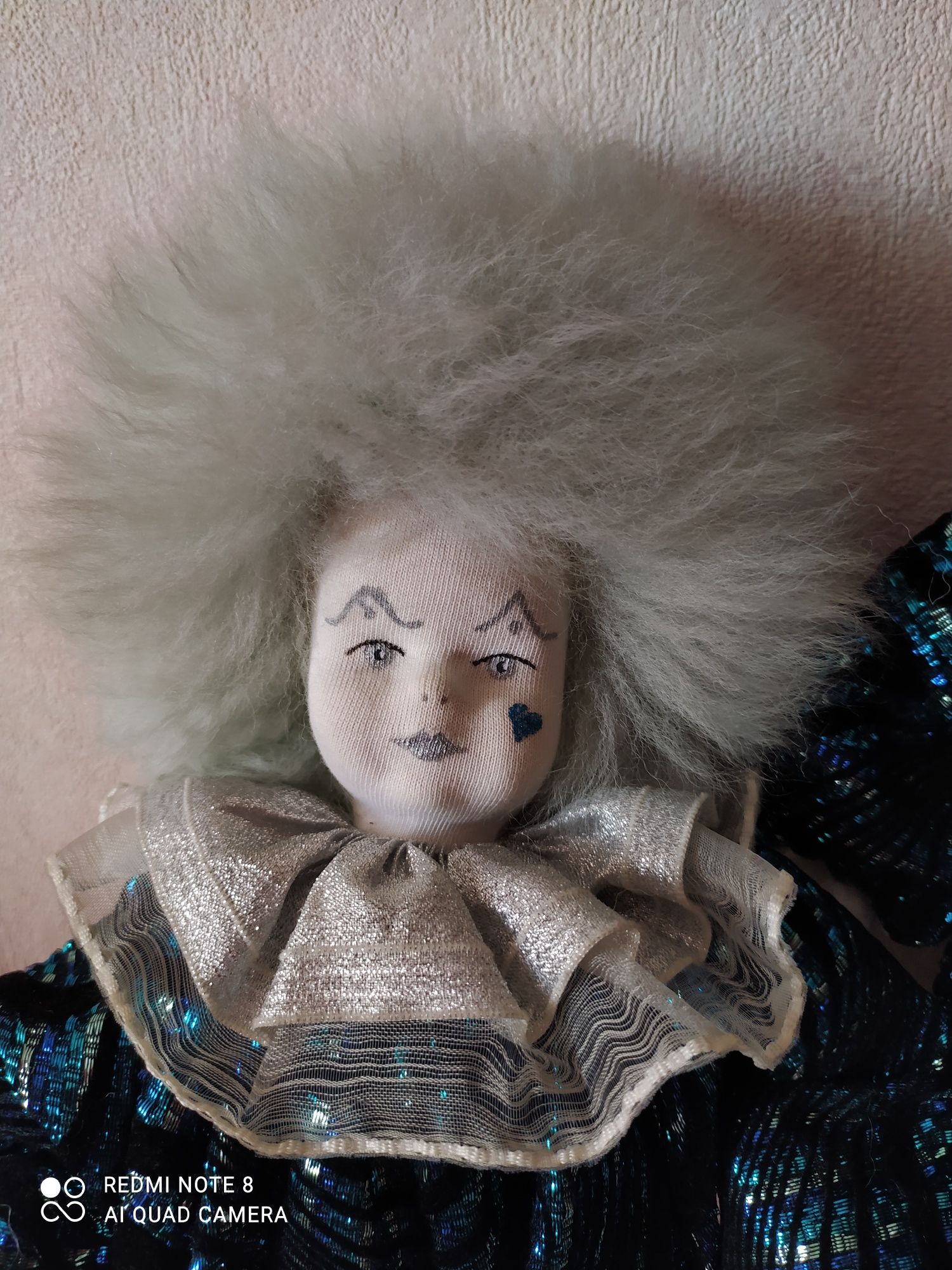 Текстильная кукла клоун Glorex
