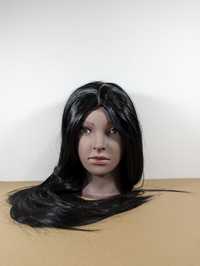 Kruczoczarną proste włosy długie brunetka peruka damska ok 70 cm