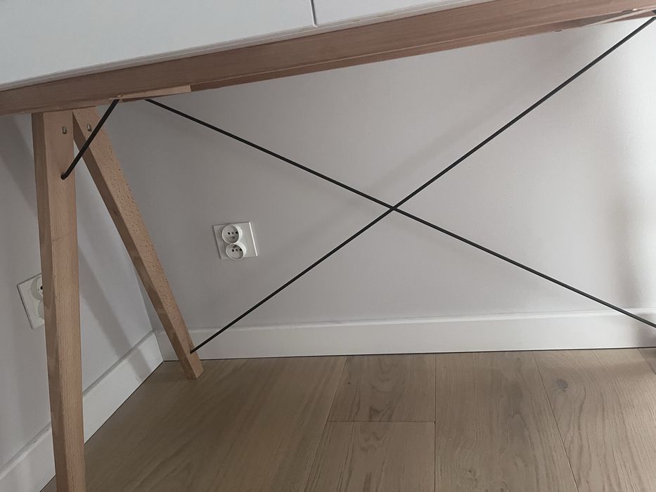 Biurko skandynawskie z nadstawką Minko