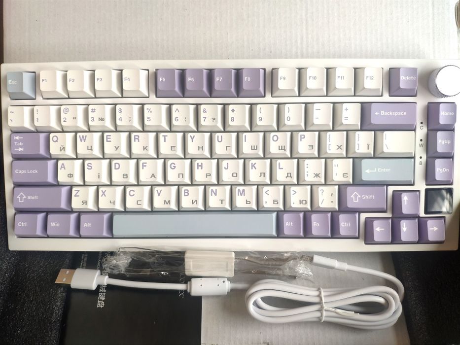 КИРИЛИЦЯ. Ігрова механічна клавіатура Ajazz AK820PRO RGB дисплей/екран