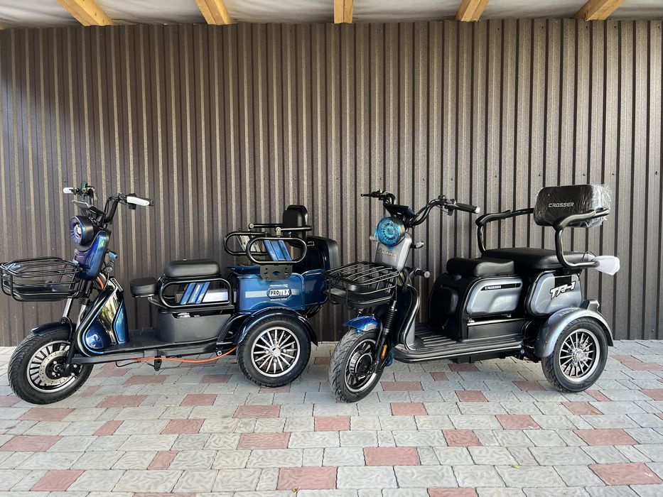 Електротрицикли Corso Logan 1200w нові триколісний скутер електро