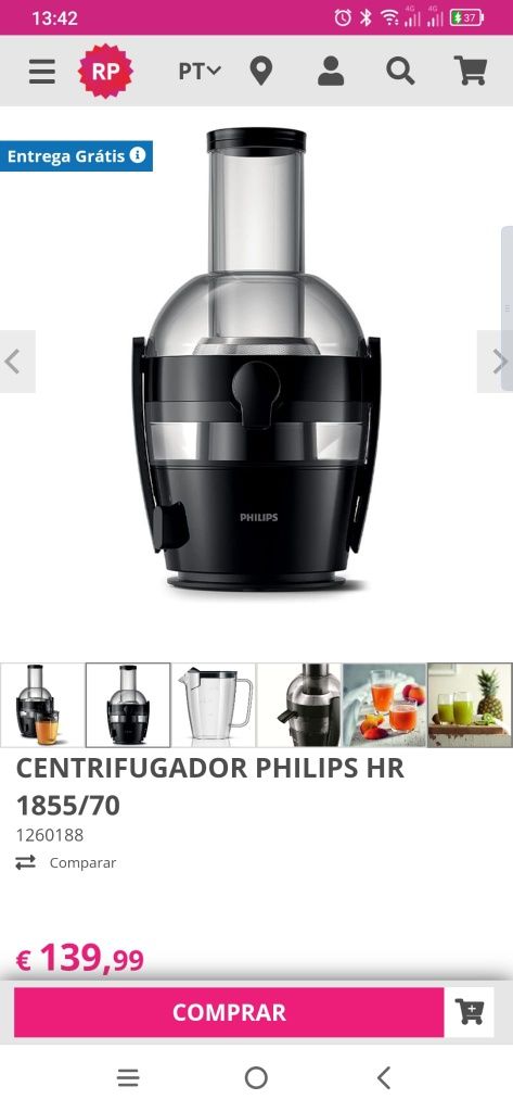 Centrifugador de Sumos