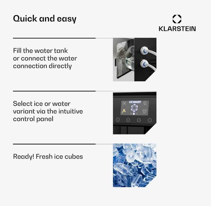 Kostkarka do lodu 15kg/24h Klarstein   G-959