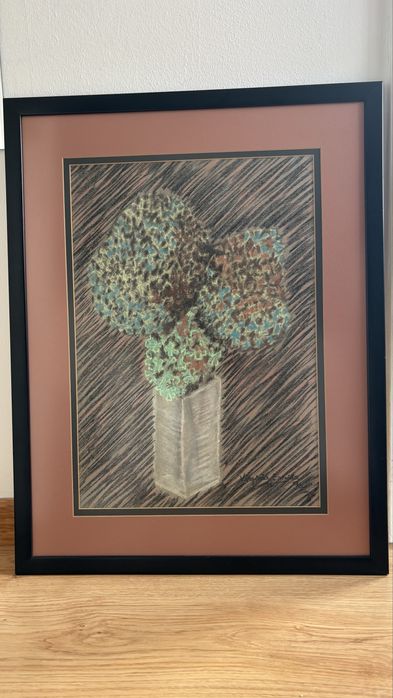 Serigrafia “Jarra com Hortênsias (ou hidranjas)”