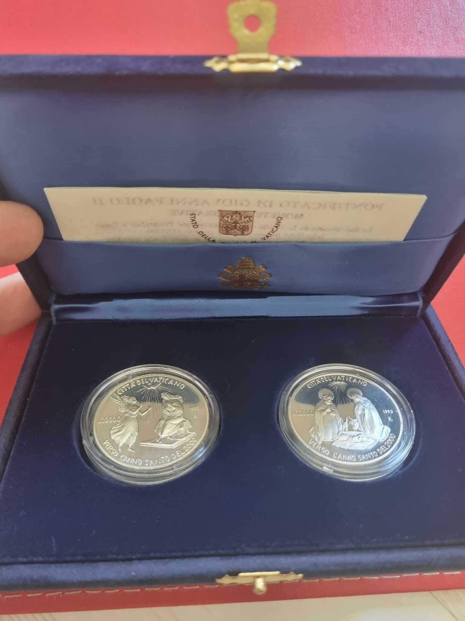 Watykan Zestaw 10 000 Lirów 1995 Jan Paweł II Srebro