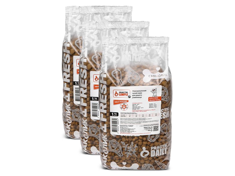 Корм для собак малих порід PRACTIK SIMPLE 3 кг