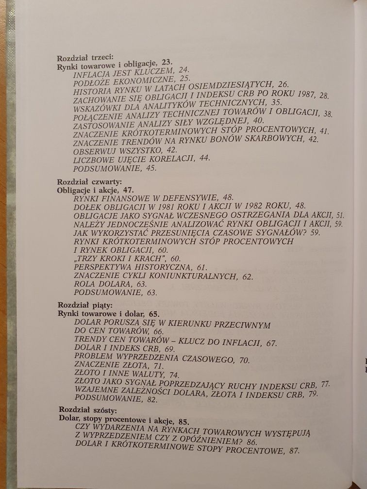 Międzyrynkowa analiza techniczna  John J. Murphy