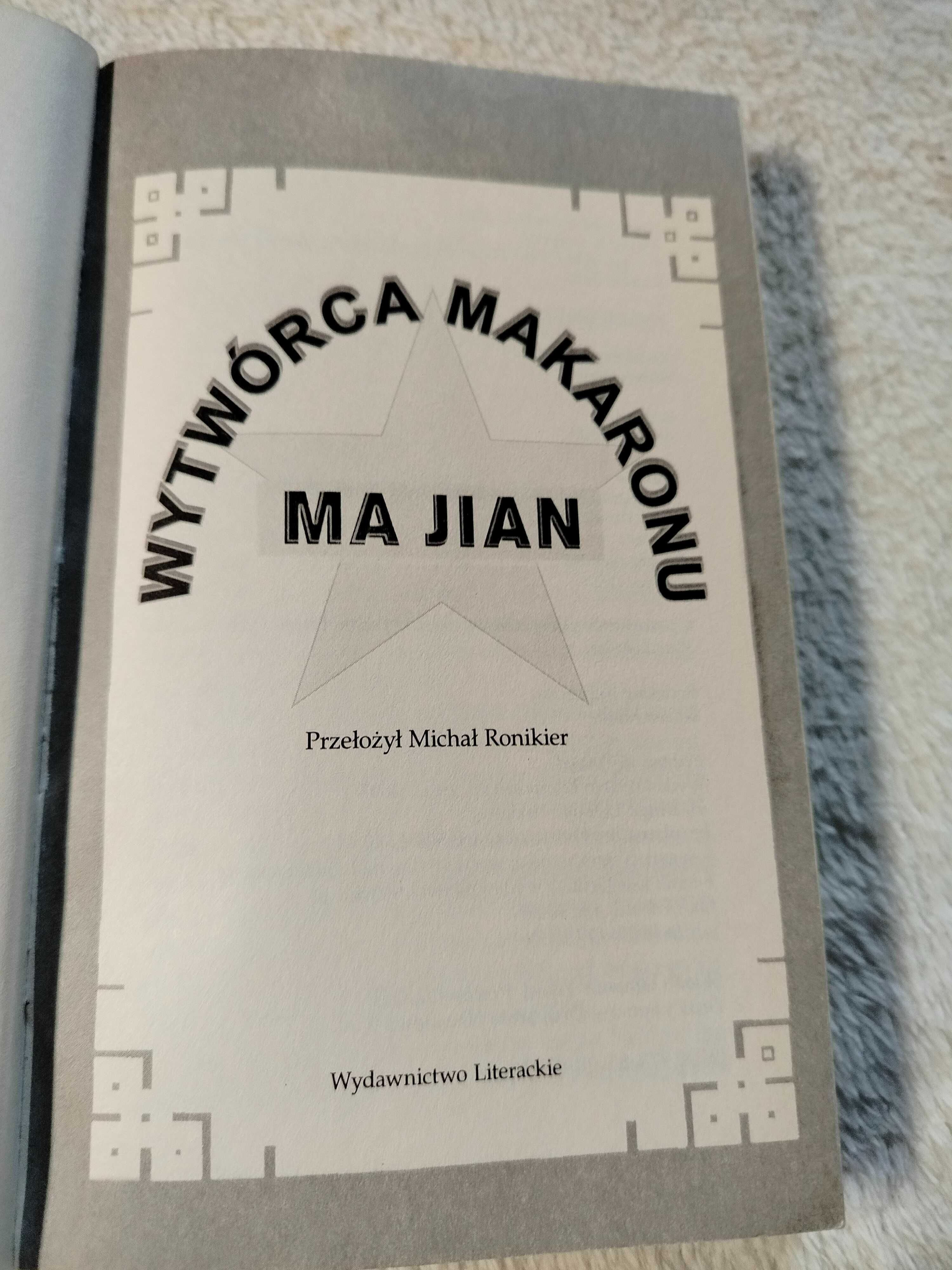 Książka Wytwórca Makaronu  Ma Lian
