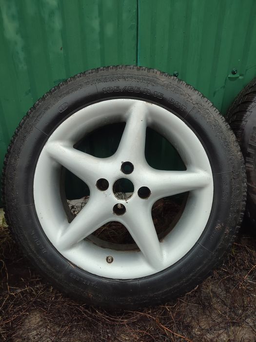 Продам диски з ризиною r 15 4*100 Volkswagen, Opel, Lanos , Aveo
