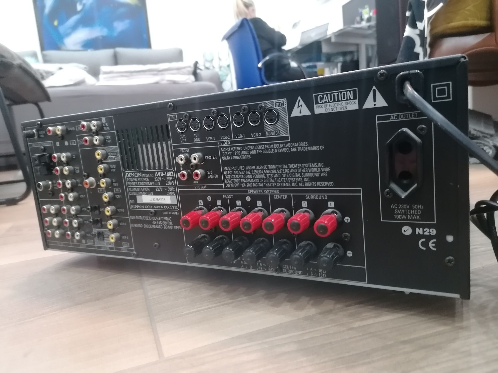 Amplituner Denon AVR-1802 5.1 Czarny 400Watt 7 kanałów