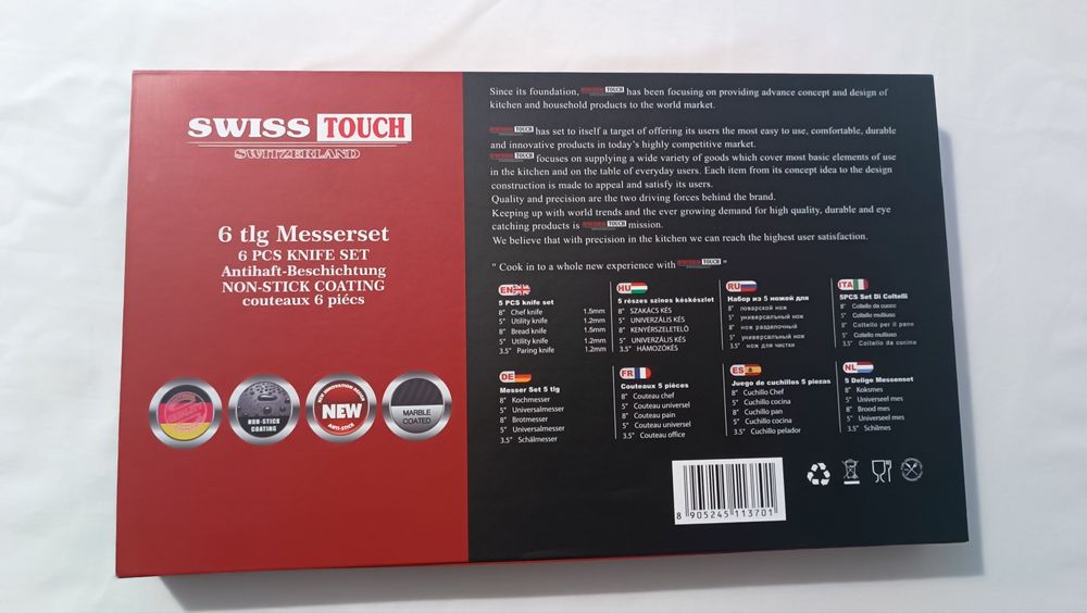 Jogo de Facas. Swiss Touch. Novo