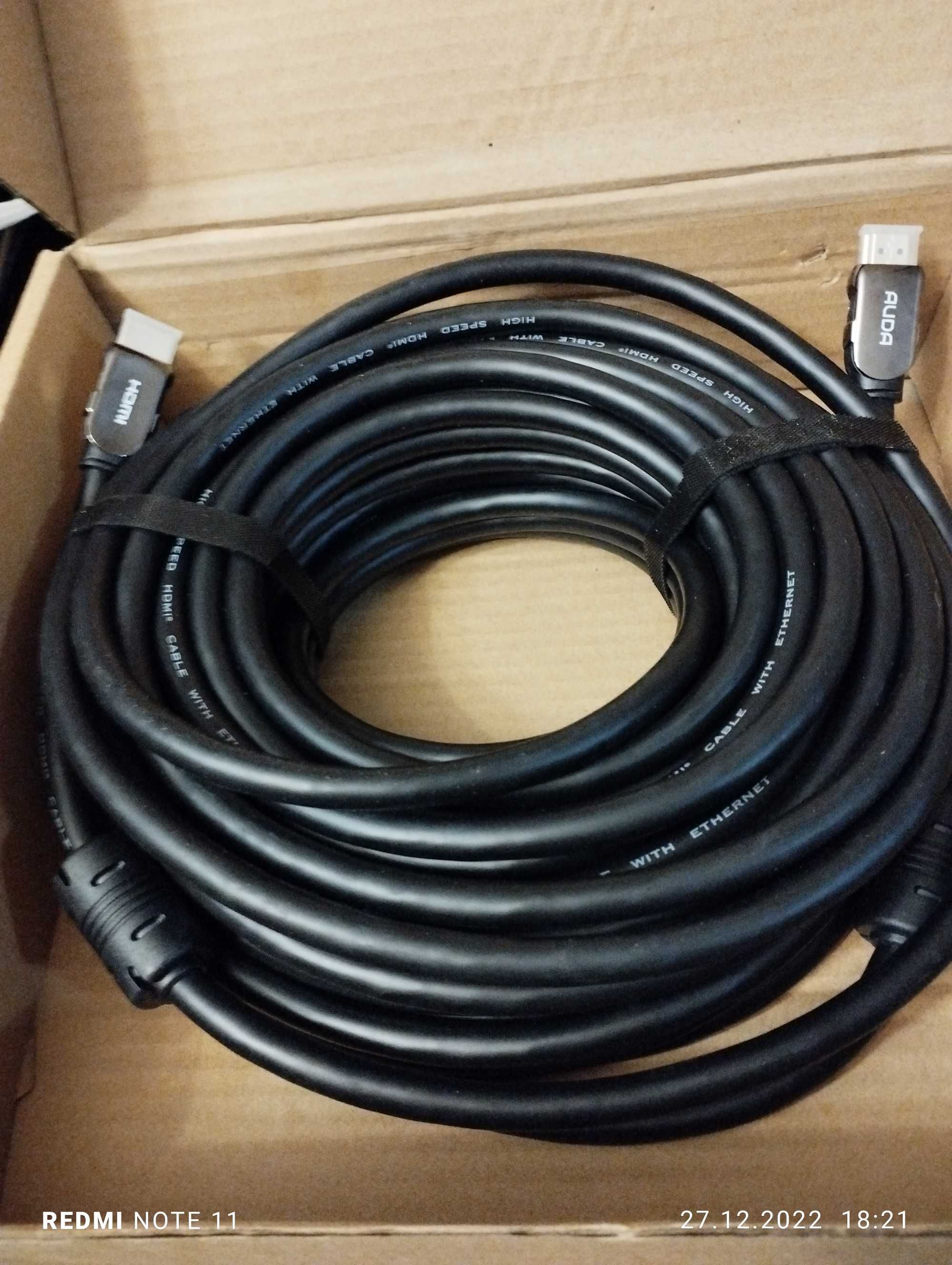 Przewód połączeniowy hdmi-hdmi 2.0 z filtrami 20m.