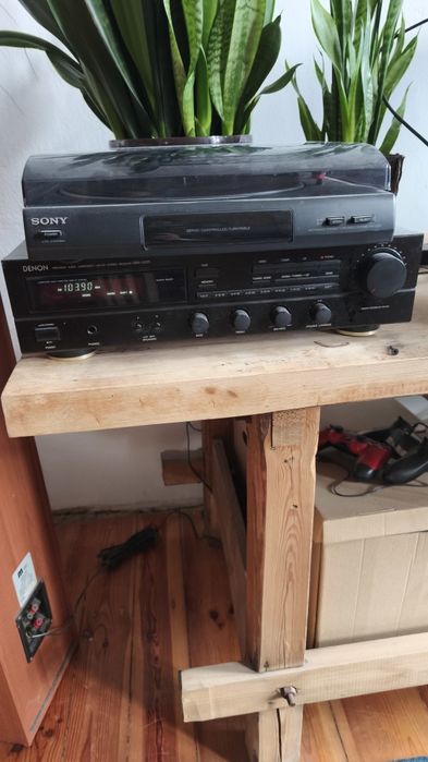 Sprzedam kolumny, amplituner denon, gramofon Sony