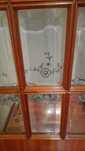 3 cortinas em linho bordadas à mão