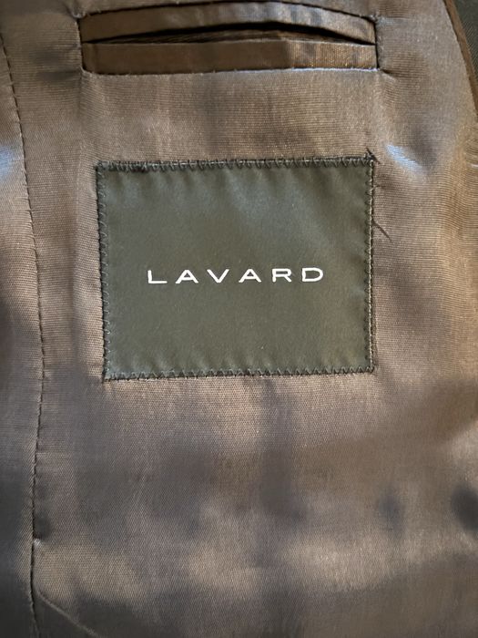 Garnitur męski Lavard grafitowy 100% wełna virgin wool, jak nowy